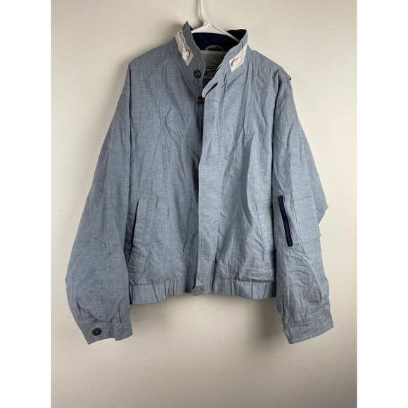 Vintage Clipper Mist Londontown USA Chambray Wind Breaker Stranger Things Sz XL - Picture 2 of 8